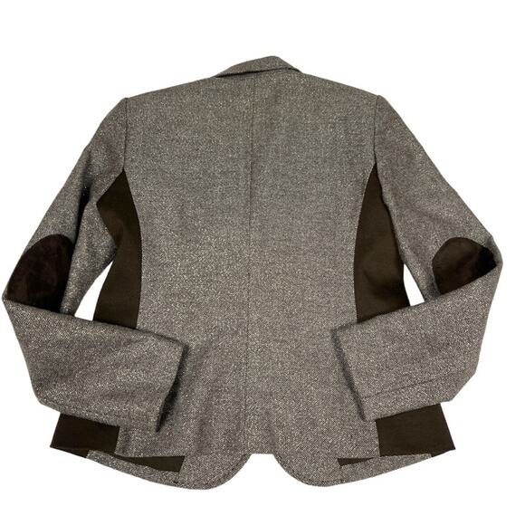 Liz Claiborne Blazer Jacket Brown Elbow Patch Wool Blend Women's S Dark Academia - Picture 16 of 16